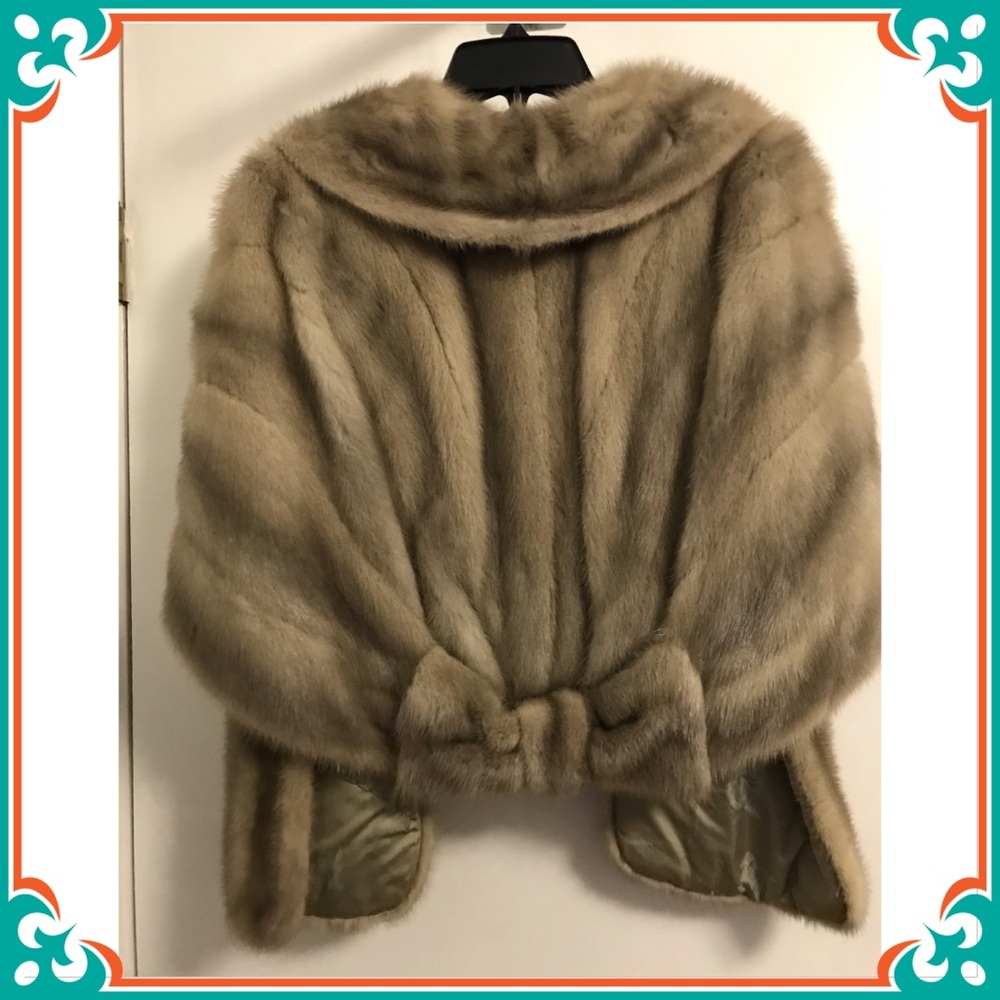 Vintage Real Mink Fur Stoll